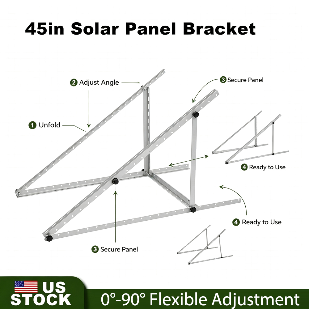 Solar Panel Tilt Mount - Kit de Suportes de Montagem para