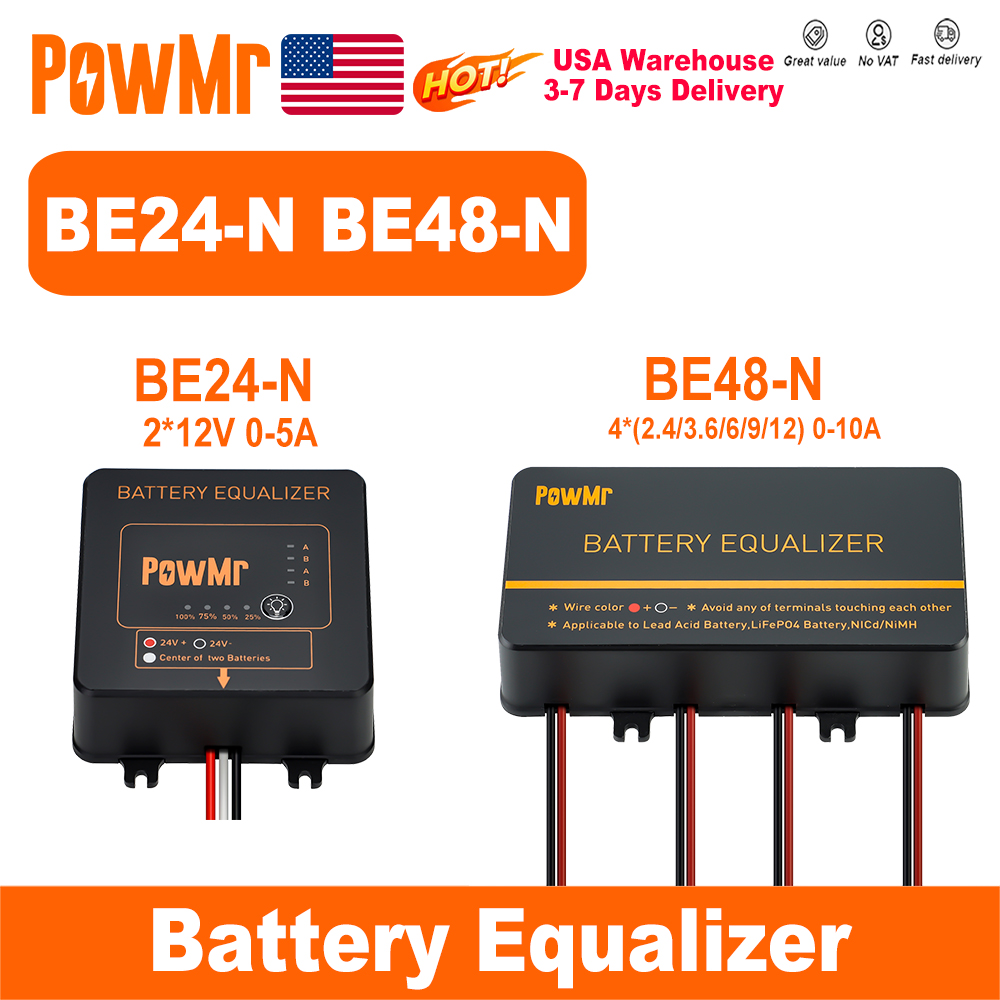 Lifepo4 Battery Pack - Equalizador de Bateria PowMr USA 24V