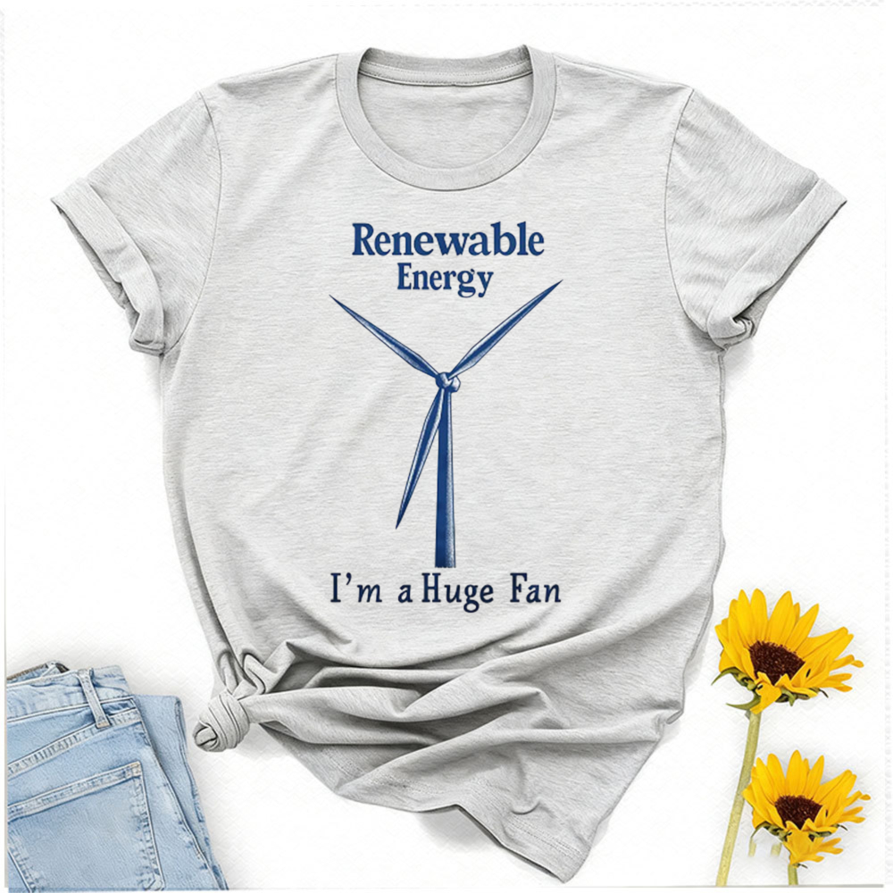 Renewable Energy In China - Camiseta de Algodão de Manga Curta