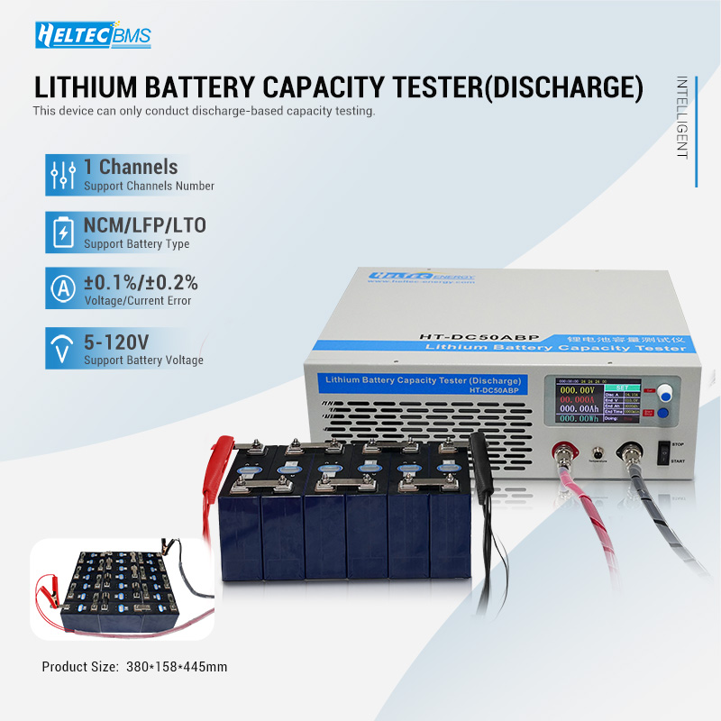 Lifepo4 Battery Pack - Heltec HT‑DC50ABP Testador de Capacidade de