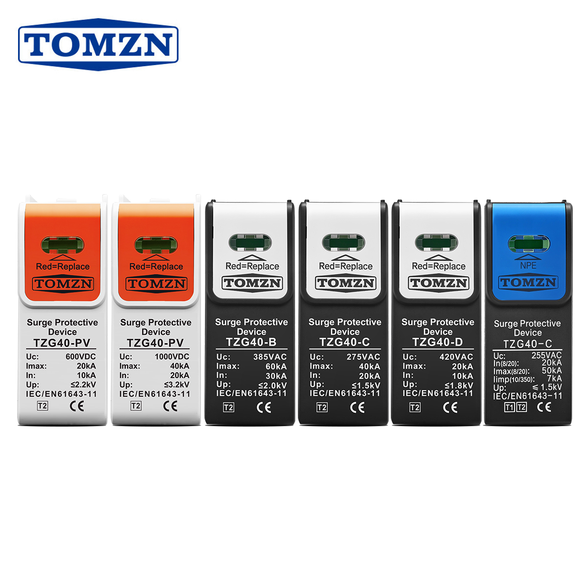 1PCS TZG40 Tubo de Descarga PV - Ac Surge Protector avaliação e preço