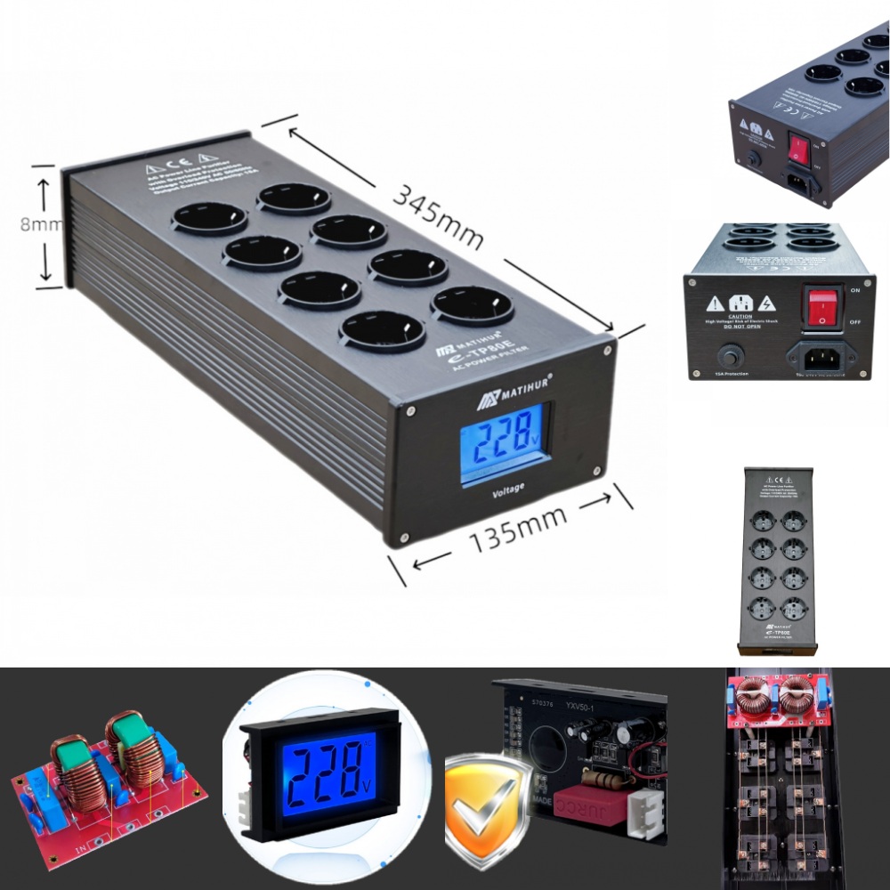 MATIHUR e-TP80 Áudio Ruído Fil - Ac Surge Protector avaliação e preço
