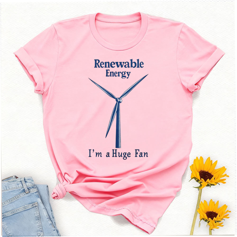 Camiseta de Algodão de Manga C - Renewable Energy In China avaliação e preço